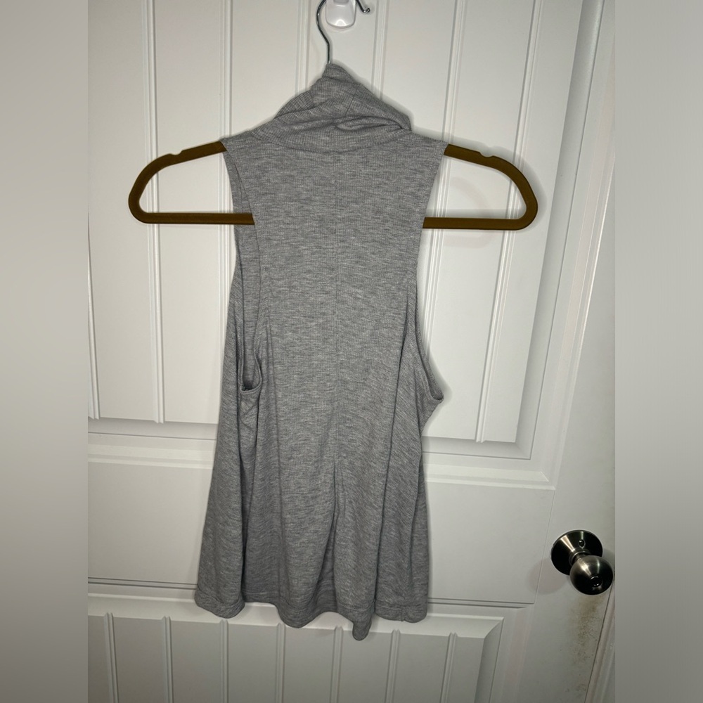 Free People Intimately Gray Ribbed Turtle Neck Tank Top - Picture 5 of 5